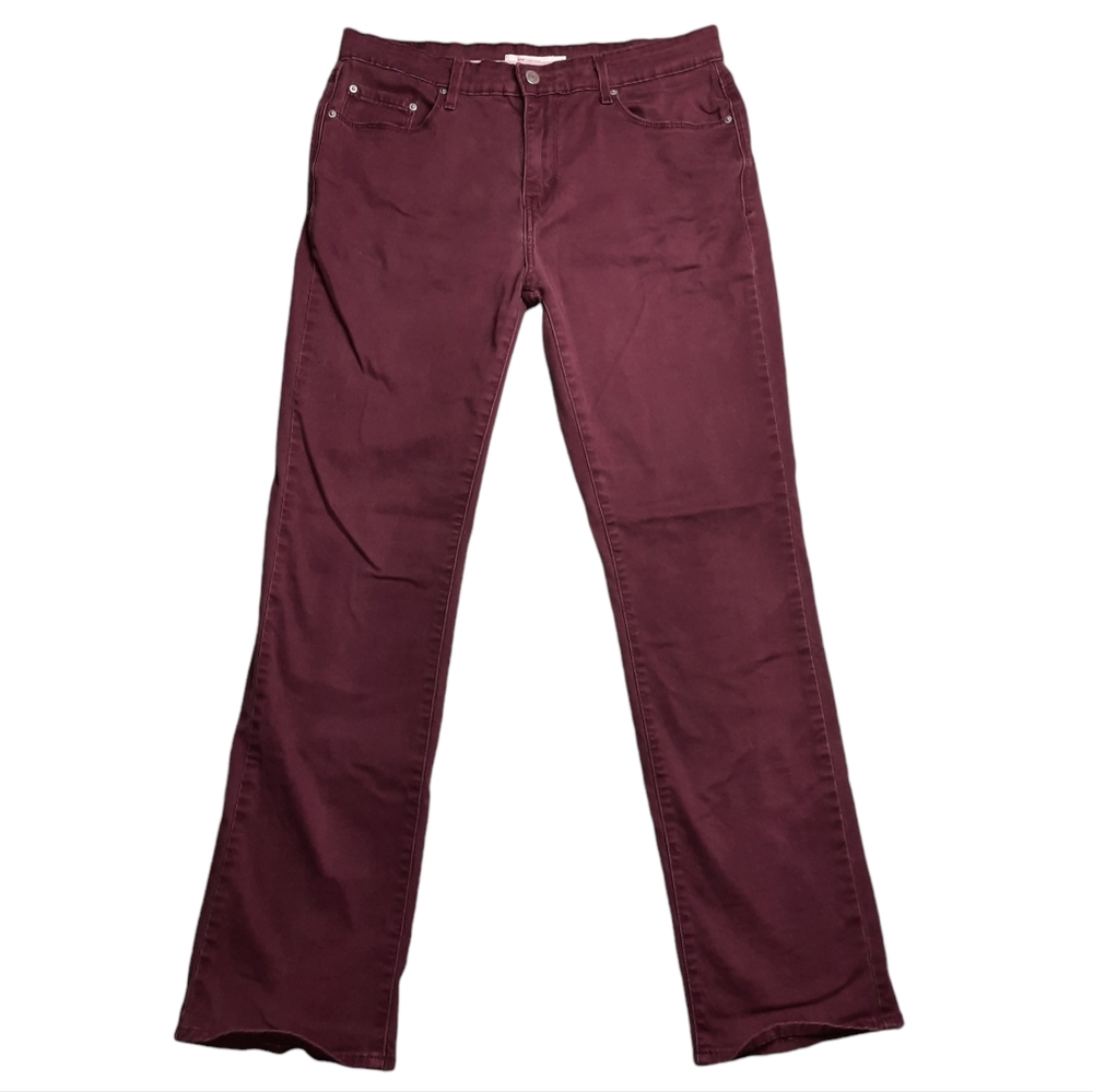 Levi's 505 Midrise Straight Burgundy Jeans SZ 30